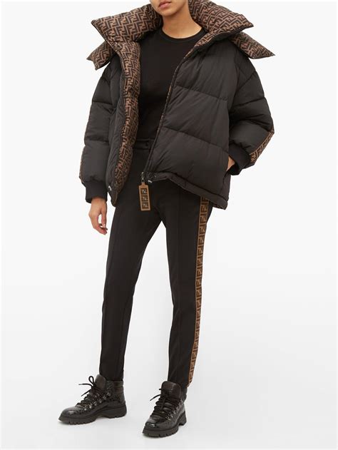 fendi black coat|fendi puffer jacket cost.